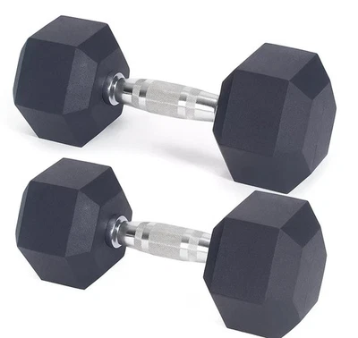 BURAKH Hex Hanteln Set 2,5kg-20kg Paar Ergo Handgewichte Gummi ummantelt Hexagonal Gym