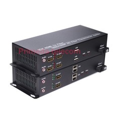 2CH 1080P HDMI over Media Converter Fiber Optic Extender With 2 KVM and Audio