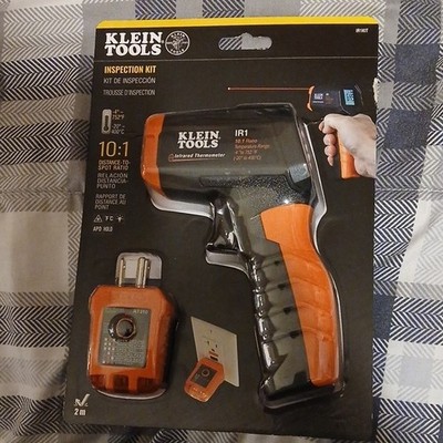 Klein Tools Infrared Thermometer Kit Digital Display 10:1 Ratio -4°F to 752°F