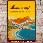 Featuring Retro Vintage United Air Lines Tin Metal Signs Home Décor 8x12