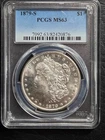 Beautiful 1879 S Morgan Silver Dollar PCGS Graded MS 63