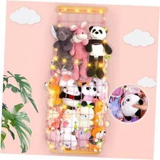  Stuffed Animals Storage Wooden Plush Toy Storage Large- pack of 1 Pink