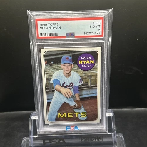 1969 Topps NOLAN RYAN Baseball Card #533 PSA 6 Just Graded