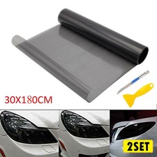 2set Premium Light Led Smoke Black Headlight Taillight Light Fog Tint Film 12x7