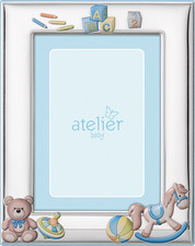 CORNICE PORTAFOTO IN ARGENTO PORTA FOTO BIMBO CELESTE ATELIER M 1029 9X13 C