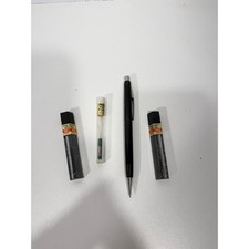 Pentel P225 Sharp Mechanical Pencil 0.5mm Black w HB Lead Refills and Erasers