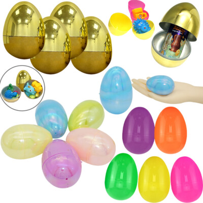 Große Golden Filler Eier, Ostereiersuche Geschenk Leckerli Füller Kapseln Eier Spielzeug