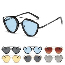 Steampunk Sunglasses Men Women Vintage Gothic Glasses Metal Frame Shades UV400
