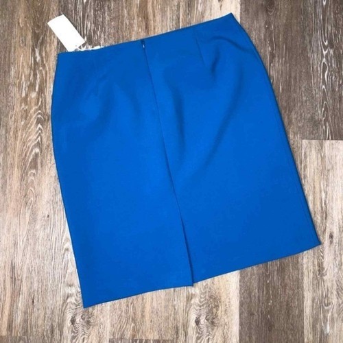 BOSS Hugo Boss Solid Blue Pencil Skirt Size 14 NWT - Picture 2 of 4