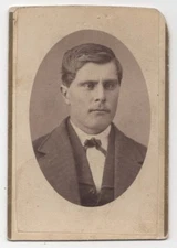 ANTIQUE CDV CIRCA 1880s CHAS. BOHM HANDSOME MAN IN SUIT DENVER COLORADO
