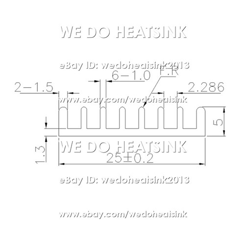 25x25x5mm With or Without Tape Silver Heatsink Cooling Cooler Radiator - Afbeelding 5 van 9