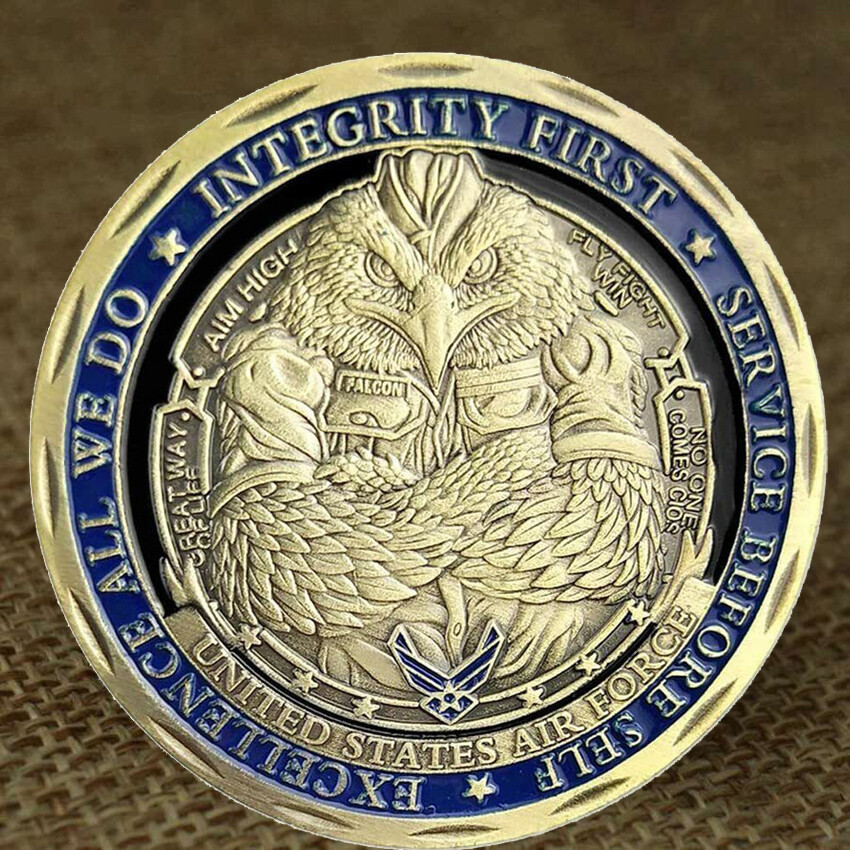 100PCS Challenge Coin Collection U.S.AF Core Values Air Force Military Keepsake