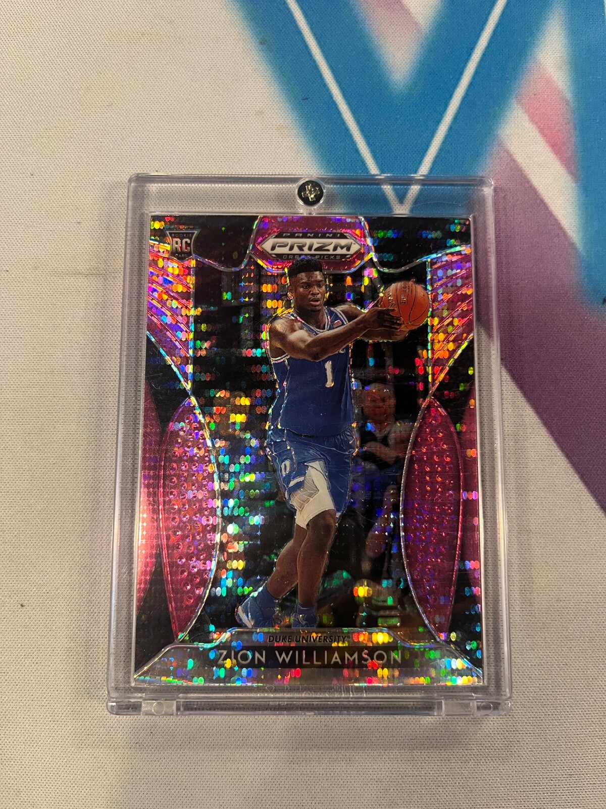 2019-20 Panini Prizm Draft Picks Zion Williamson Pink Pulsar Prizm #64