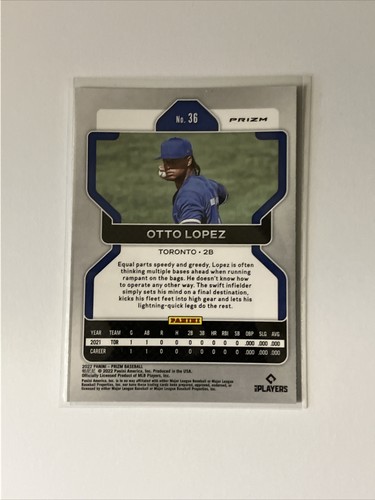 2022 Panini Capstone Otto Lopez Red @ Base #36 / Green prism #36 - Picture 7 of 7