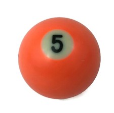 Orange 5 Five Pool Billiard Ball 2 1/4" Vintage Replacement Used Solid 2.25"