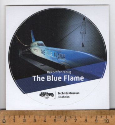 Aufkleber Technik Museum Sinsheim Speyer - The Blue Flame (A4)