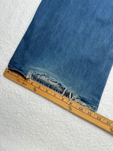 True Religion Jeans Billy Bootcut Herren 38 passt 40x33 blau ausgefranster Saum distressed - Bild 16 von 19