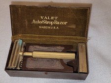 Vintage Valet Autostrop Safety Razor in Metal Case Complete Made in USA