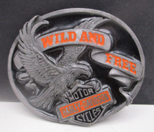 Vintage Harley Davidson Born To Be Wild 1992 Enamel Belt Buckle