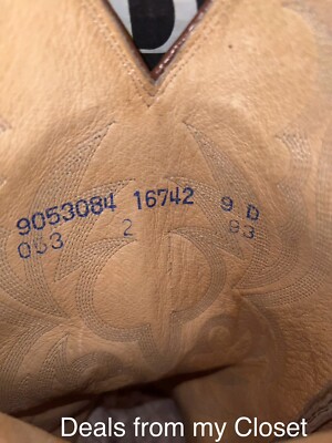 Vintage Dan Post Handcrafted El Paso Sz 9D Tan Exotic Boots Sty