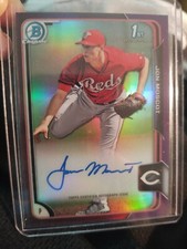 🔥2015 Bowman Chrome Prospect Auto Purple Refractors Jon Moscot 048/250*REDS🔥