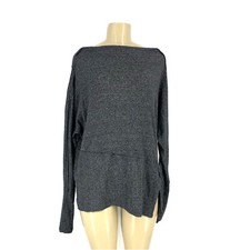 We The Free Size XS Pullover Ribbed Long Sleeve Sweater Grey P12