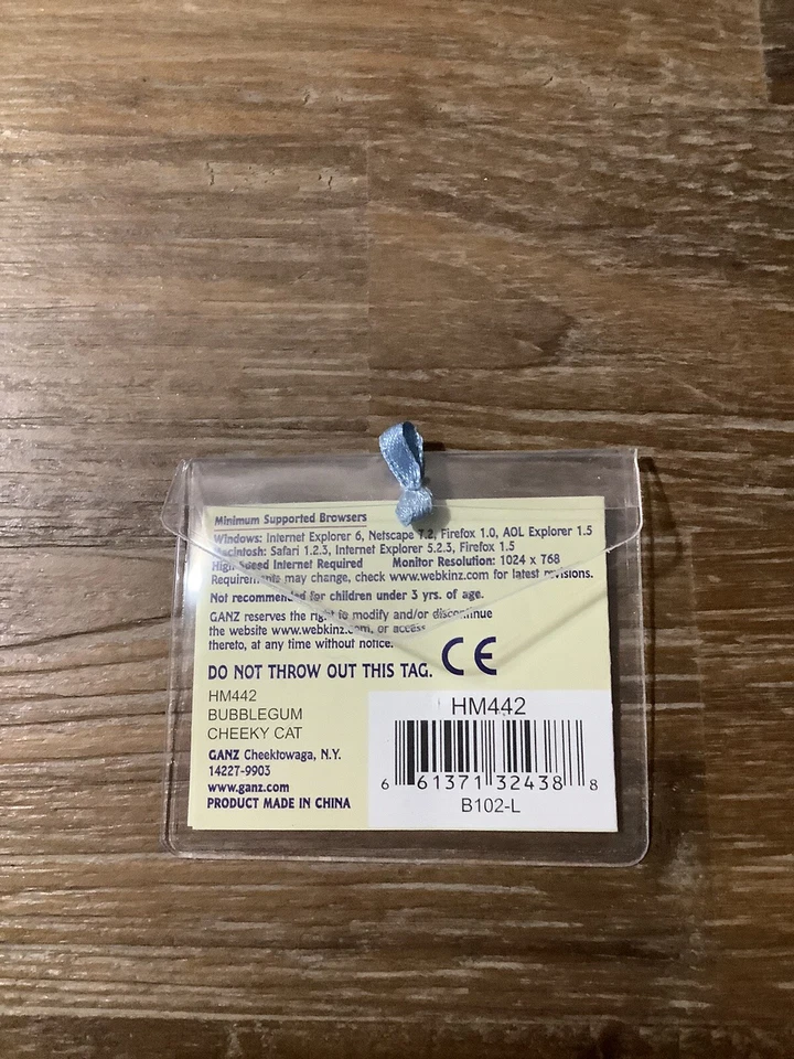 Webkinz Bubblegum Cheeky Cat Code ONLY GANZ Unused Virtual Pet 2010 Shipped - Image 3 of 3