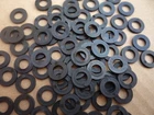 M6 BLACK WASHERS NYLON 6.4mm ID x 12mm OD x 1.6mm FLAT FORM A 25/300 PACKS