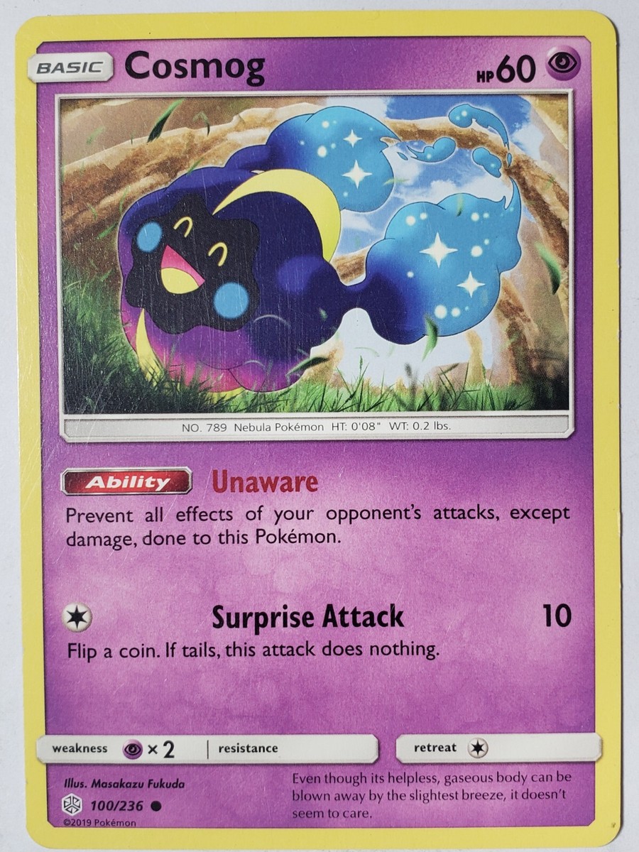 Cosmog 100/236 LP - Cosmic Eclipse Pokemon Card - Masakazu Fukuda Art Cosmog 100/236 LP - Cosmic Eclipse Pokemon Card - Masakazu Fukuda Art