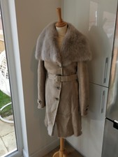 Karen Millen Shearling Coat Uk 10 Us 6 Eu 38