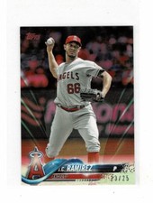 2018 TOPPS MINI ON DEMAND PINK 568 J.C. RAMIREZ #d 23/25 LA ANGELS