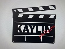 Personalized Custom Wooden Movie Clapper 9" W x 8" H Hollywood Clapper Board