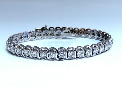 Tennisarmband 3,80 kt natürliche Diamanten InterLink 14 kt Gold **