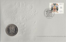 Autonomy 10 years Portugal Azores 100 Escudos COIN FDC  1986 (74942)