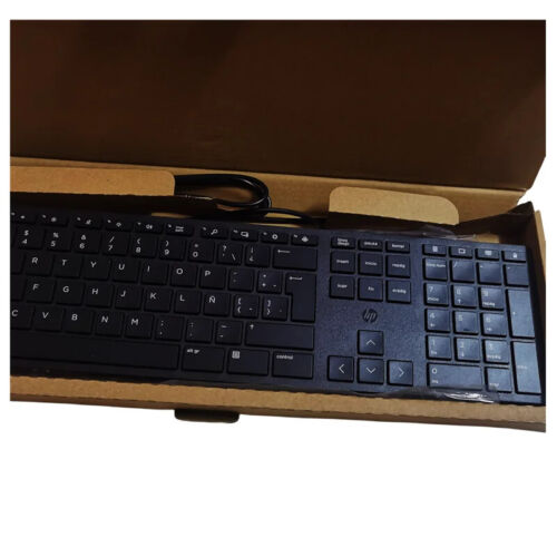 HP Blcak USB wired keyboard HSA-C001K Latin Spanish Layout - Picture 7 of 12