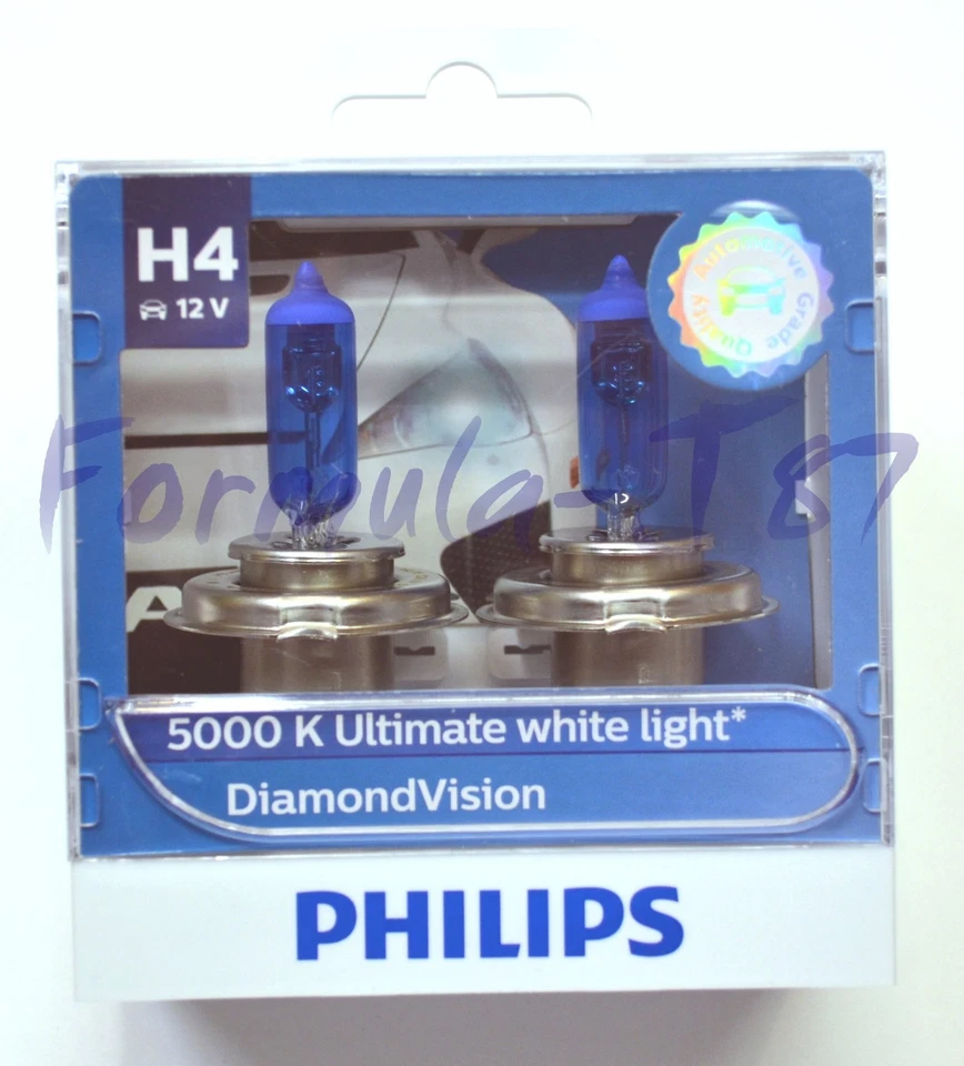 Philips Diamond White 5000K 9003 H4 60/55W Two Bulbs Head Light Replacement Fit - Image 2 of 4