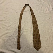 Mens Vintage Robert Talbott All Silk Neck Tie Made in USA Gold