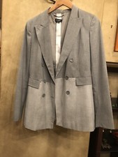 New Max & Co By Maxmara Women Grey Long Jacket. Size 8.