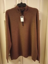Daniel Cremieux Mens LUXURY Wool Pullover DESIGNER Sweater Brown L MSRP 125 NWT