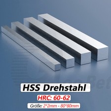 Drehlinge HSS Drehstahl Messer für Drehbank 2x2mm-80x80mm Quadrat HRC 60-62 CNC