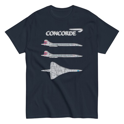 Concorde Iconic Supersonic Airliner Jet Design T-Shirt
