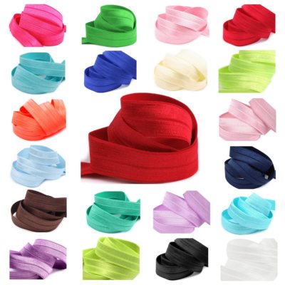 2 m elastisches Einfassband 18 mm, Falzgummi, Besatzgummi, viele Farben