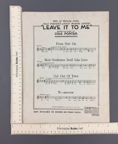 From Now On Sheet Music Piano Vocal 1938 Movie Leave It To Me Porter Vintage - Picture 4 of 4