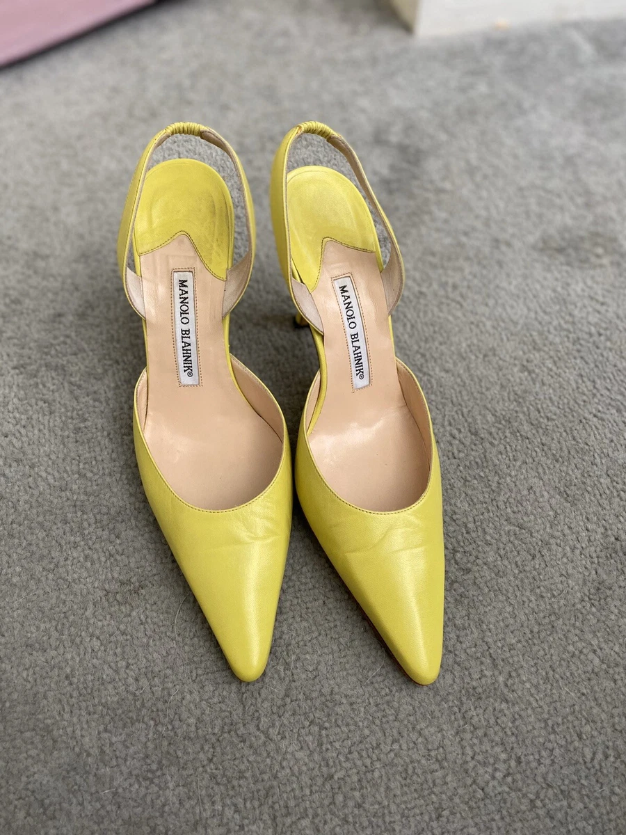 Yellow Checkered Spool Heel Slingback Pumps - CHARLES & KEITH US