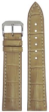 22mm RIOS1931 for Panatime Sand - New Orleans Leather Watch Band w Gator Print 1