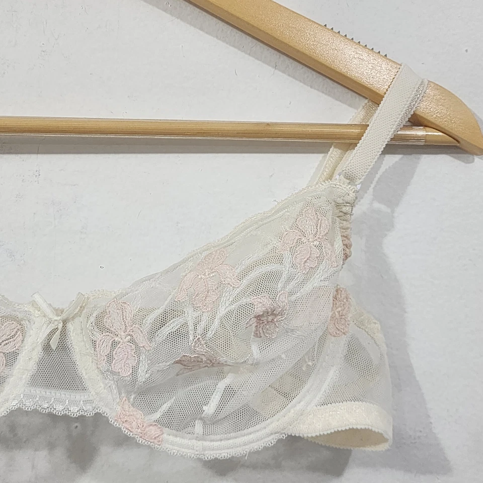 Fantasie Sheer 花卉花边阳台钢圈文胸 220511 象牙色 尼龙 女式 36B — 第 2/4 张图片