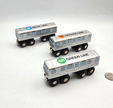 Washington Metro Green Blue Orange Line Train Wooden Lot x3 Thomas Railway BRIO