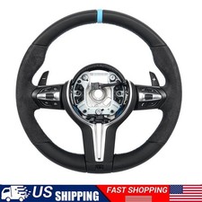 3d Blue Ring Full Leather Steering Wheel For Bmw M5 F10 F11 5 6 7 Series M Sport 3d Blue Ring Full Leather Steering Wheel For Bmw M5 F10 F11 5 6 7 Series M Sport