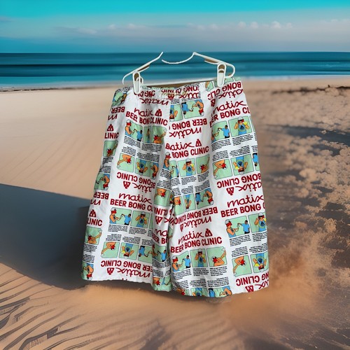 MATIX Beer Pong Board Shorts Swim Trunks Side Pockets Men Size 29 - Picture 2 of 6