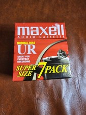 Maxell Audio Cassette Tapes Normal Bias UR 90 Minutes 7 Pack New Sealed